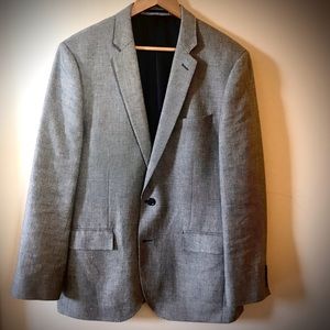 J Crew Ludlow Blazer. Gray Italian Linen. 42R (Includes garment bag)
